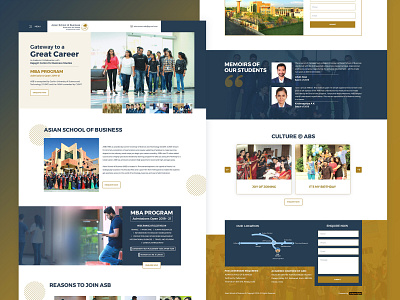 College Landing page admission college invitation landing page studying trivandrum ui ux webdesign