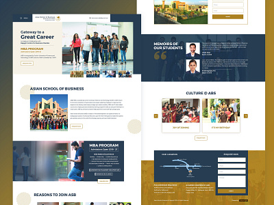 College Landing page