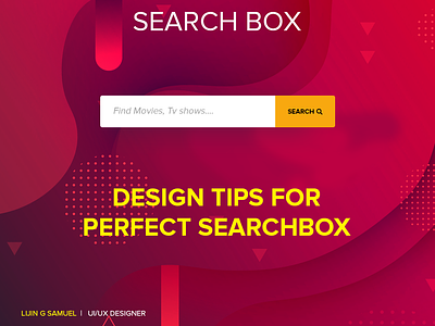Searchbox Design Tips interfacedesign search bar search box uidesign uiux uxdesign