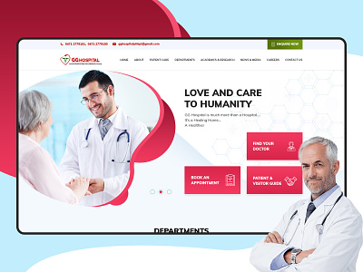 Hospital Website adobe xd design doctor hospital hospitality medical nurse technopark treatment trivandrum ui ux webdesign