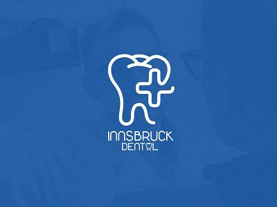 Innsbruck Dental Clinic Logo branding dental design flat icon illustration illustrator lettering logo typography vector