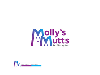 Molly's Mutts - Logo adobe illustrator animal colorful logo fun illustraion logodesign pet playful logo youthful