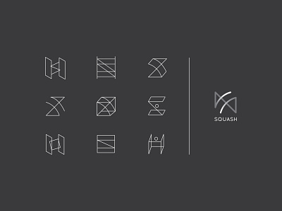 Squash adobe illustrator brandidentity graphicdesign logo sketches logodesign minimalist logo simple logo