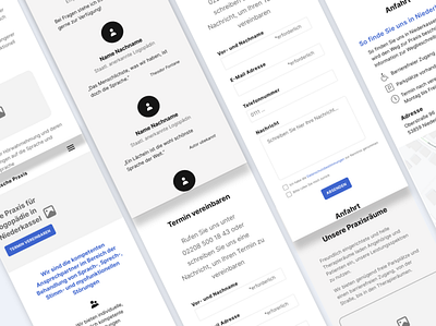 Wireframes - Speech Therapist - Responsive Website homepage design lo fi logopedia low fidelity mobile speech therapist ui ui design ux website wireframe