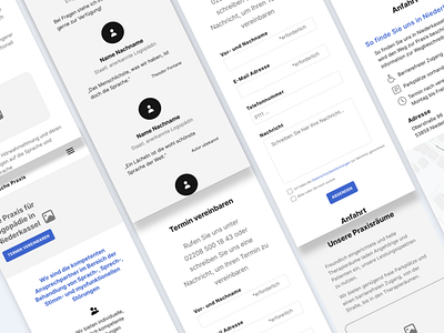 Wireframes - Speech Therapist - Responsive Website