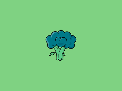 Vegan, broccoli branding broccoli creative design graphic idea illustration minimal vector vegan