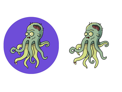 Zombie octopus 🐙 branding creative design graphic idea illustration minimal octopus vector zombie