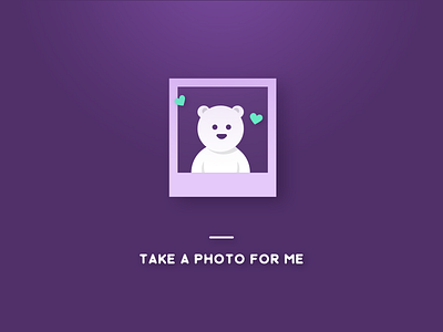 【Little Bear Diary】Take Photo illustrations，cute，purple ui，bear