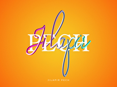 Jilapir Pech - Typography Wallpaper creative creative design design flat graphic design illustration minimal typography vector wallpaper