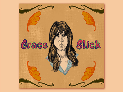 Grace slick illustration 60s acid art nouveau draw drawing female illustrators graceslick illustration lucid nouveau procreate rock trippy vintage women