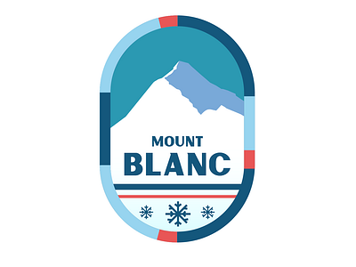 Day8-MOUNT BLANC badge branding logo logo design mountain retro skin