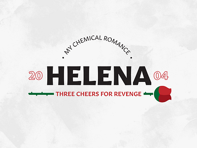 Helena lockup female designer flat icon graphic design lockup logo music red rose type typography