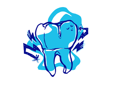 Tooth ache design illustration tooth