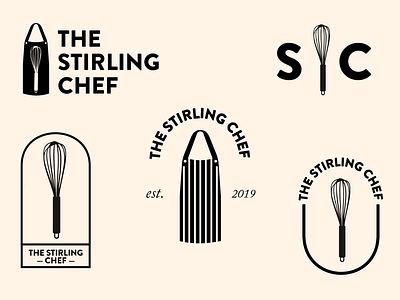 The stirling chef branding brand branding chef design logo