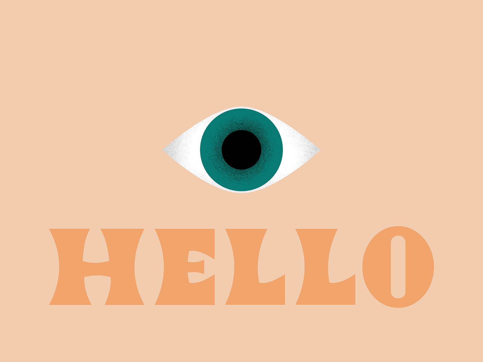 hello-website landing gif animation design eye female designers gif handlettering illustration illustrator lettering peach procreate truegrittexture type typedesign