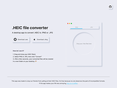 Neumorphism .Heic converter, download the app!