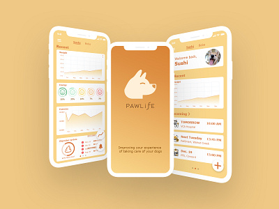 Pawlife main screens app design graphicdesign uidesign uiux