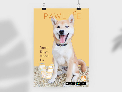 Pawlife poster advertising brand design branding graphicdesign logo marketing poster poster design uidesign