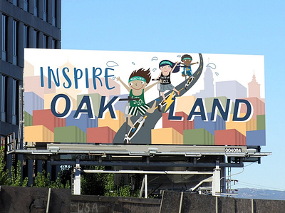 Inspire Oakland Billboard Design billboard billboard design design graphic design illustration oakland