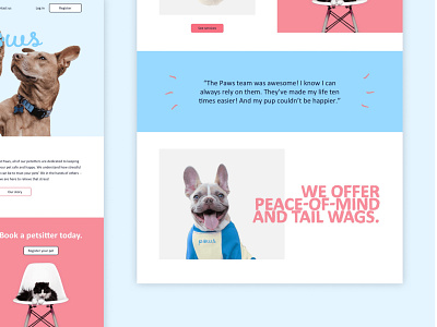 Paws Petsitting - Website design brand identity branding logo ui website design