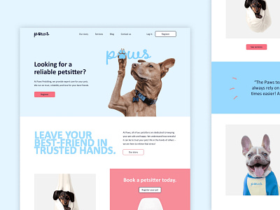 Paws Petsitting - Website design