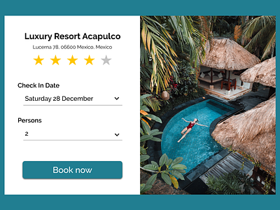 Luxury Resort Acapulco acapulco booking design form igordvlpr laptops pool prototype resort ui website