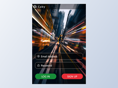 Caby Login Screen caby cellphone login mobile user