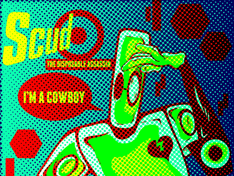 Scud typography graphic vintage retro illustration vector comics