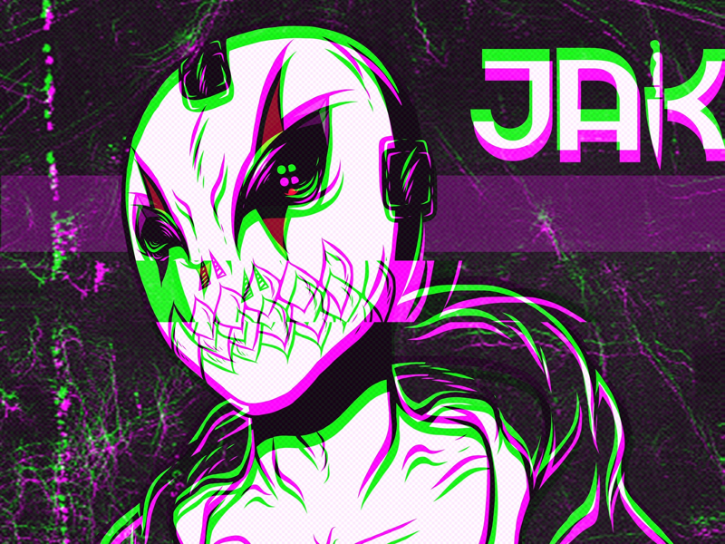 Jak retro horror vintage comic book comic graphic drawing design art vector illustrator illustration