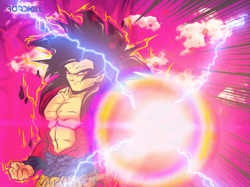 Ss4 design digital art goku dragon ball z dbgt dbz sketch drawing vintage retro vector graphic design illustrator illustration