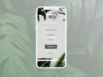 Daily UI #01 / Sign Up 1 dailyui sign up