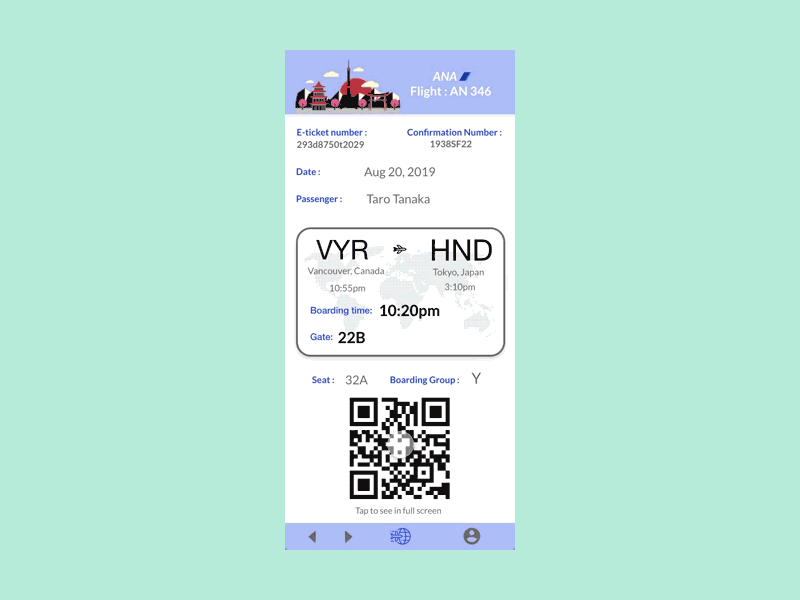 Daily UI #024 / Boarding Pass