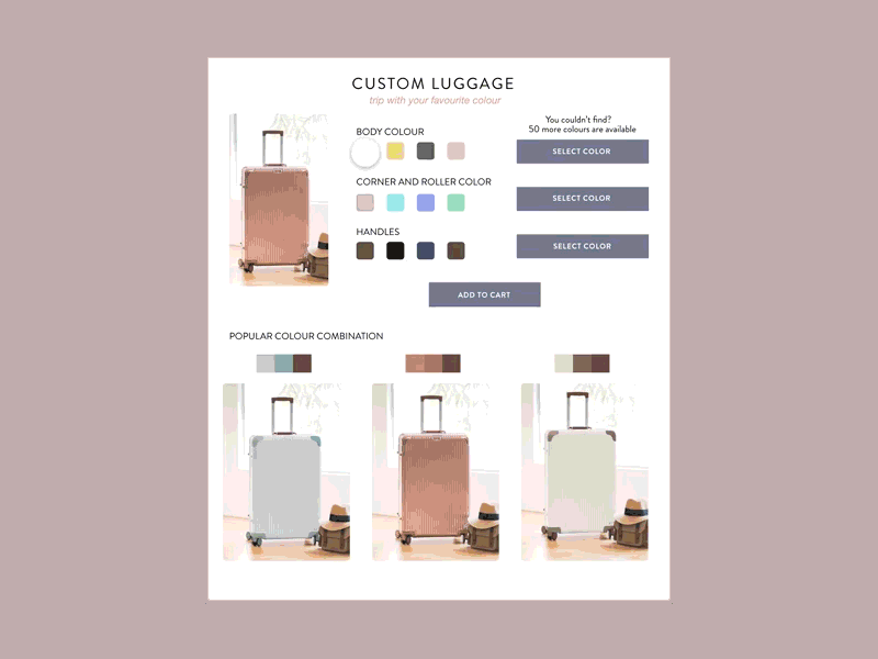 Daily UI #033 / Customize Product 033 customize product dailyui