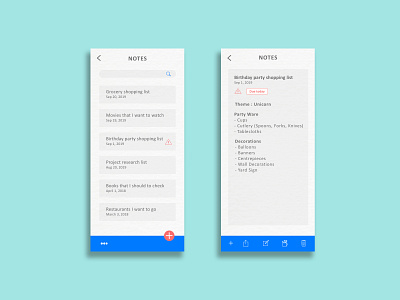 Daily UI #065 / Notes Widget 065 dailyui notes widget