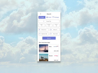 Daily UI #068 / Flight Search 068 dailyui flight serch travel