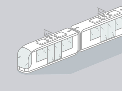 Tramway isometric line tramway vector