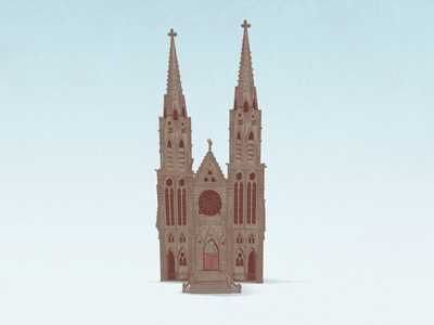 French Cathedral cathedral illustration