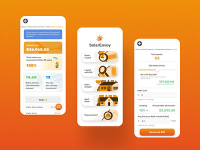 SolarEnvoy App - Fast Forward to Better Solar branding design iphone logo mobile ui ux