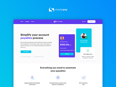Simplypay Web - Modernizing Bill Payments and Payables branding design fintech logo ui ux website