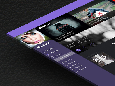 Streaming Music Logiciel design ergonomic ios7 logiciel music profil purple sound