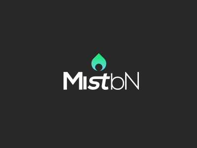Mistbn Logo blue bold flame green light logo logotype mistbn nexa scheme white