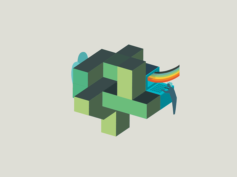 Cinema Jove 2013 gif 02 vintage geometry valencia festival colors magic isometric