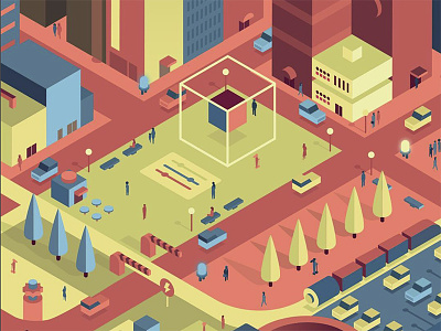 Smart City for COTEC city commission cotec cover hp illustration isometric smartcity tech