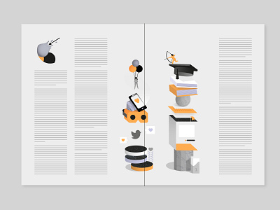 Gráffica Magazine template editorial design graphicdesigner illustration