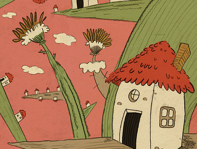 Little House artbook childrens illustration colorful illustration traditional art whimsical women in illustration