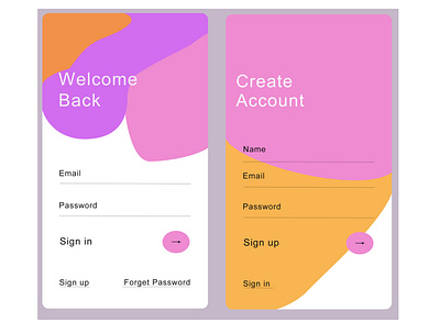 Sign up app dailyui 001 ui