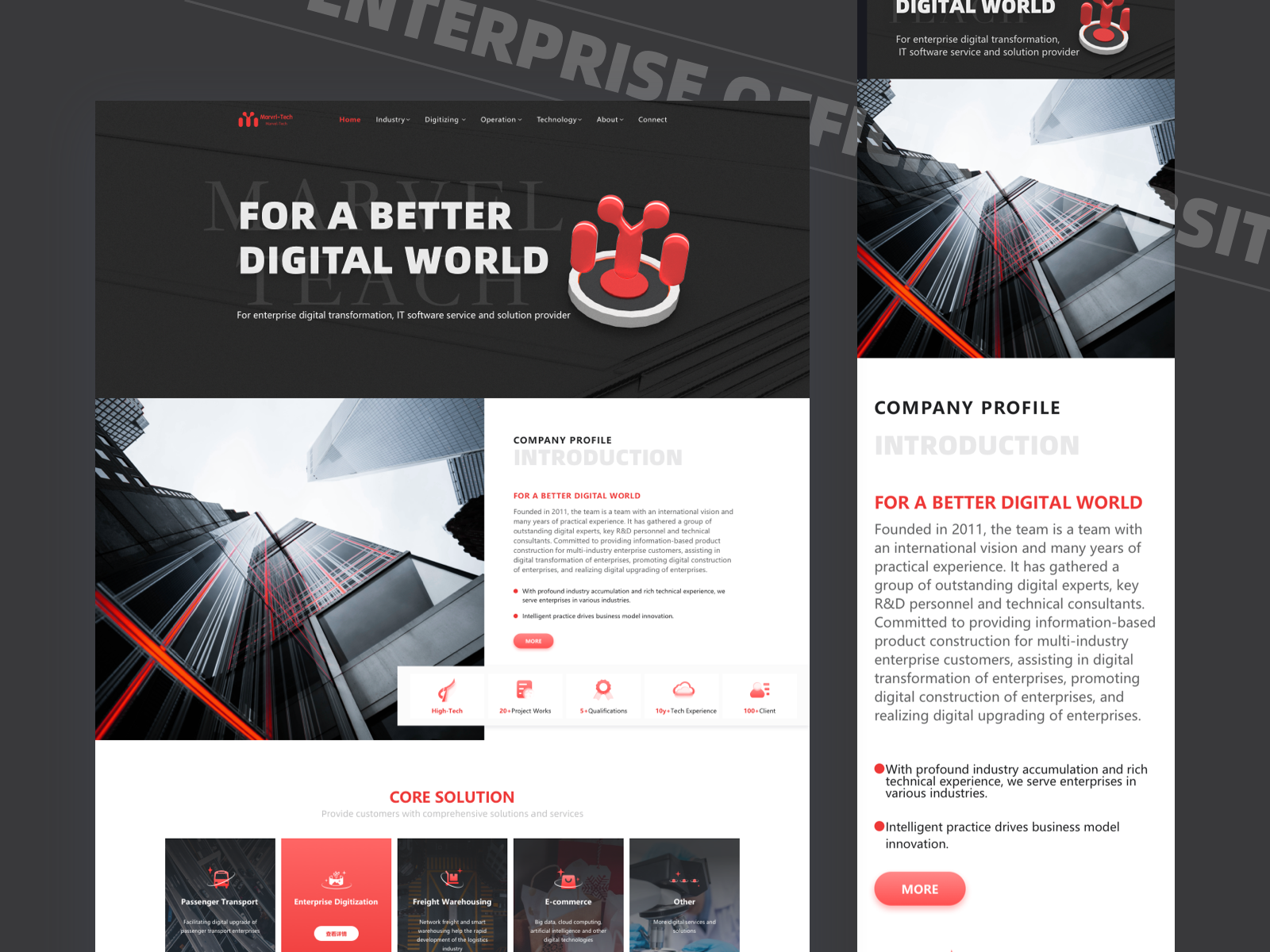 Enterprise official website by YINY on Dribbble