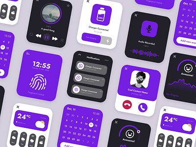 Widgets UI kit app branding design graphic design ui ux vector