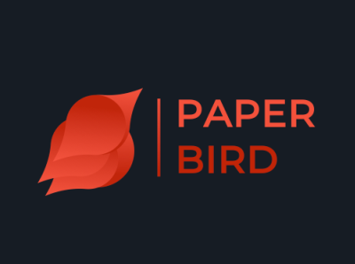 Logo Saturday bird logo logo design orange paper paper bird