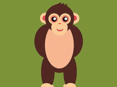 Monkey Illustration animal branding cartoon illustration illustration minimalist monkey monkey illustration vector